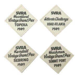 SVRA 1989 Patches Atlanta Summit Point Kendall Topeka Sportscar Vintage Racing